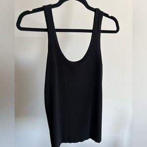 Black Ribbed Tank Top